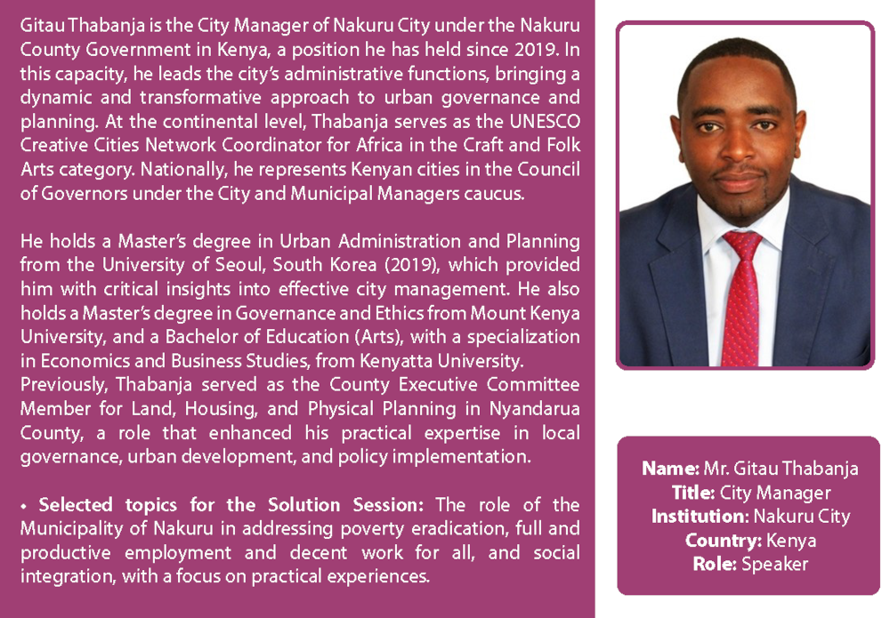 High-level dialogue on Unlocking the Power of Urbanization for Africa’s Social Development: Progress, Challenges, and Actions for the future