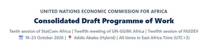 Consolidated Draft Programme of Work