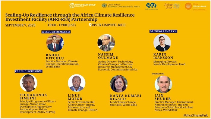 Scaling-Up Resilience through the Africa Climate Resilience Investment Facility (Afri-Res) Partnership