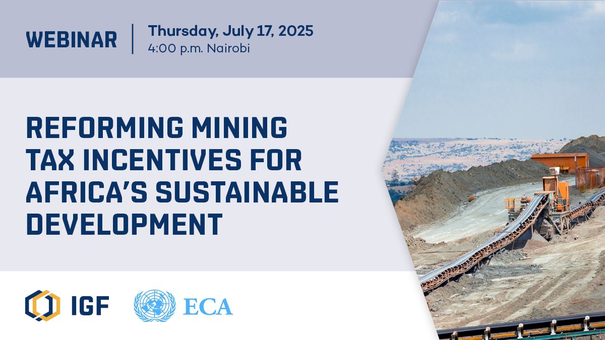 Reforming mining tax incentives for Africa's sustainable development