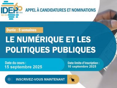 Le numérique et les politiques publiques - Appel à candidatures et nominations