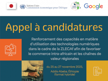 Appel à candidatures - Renforcement des capacités en matière d'utilisation des technologies numériques dans le cadre de la ZLECAf afin de favoriser le commerce intra-africain et les chaînes de valeur régionales