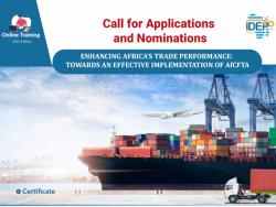 Enhancing Africa’s trade performance: towards an effective implementation of AfCFTA