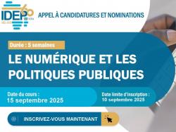 Le numérique et les politiques publiques - Appel à candidatures et nominations