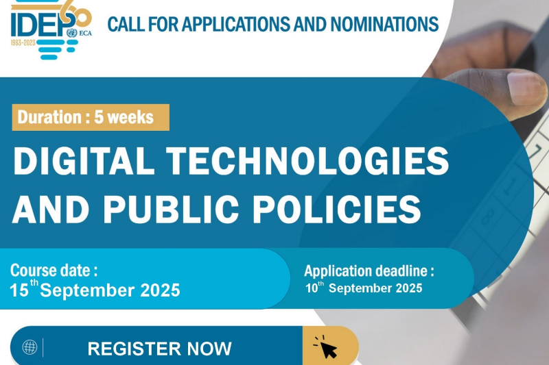 Digital technologies and public policies - Call for applications and nominations