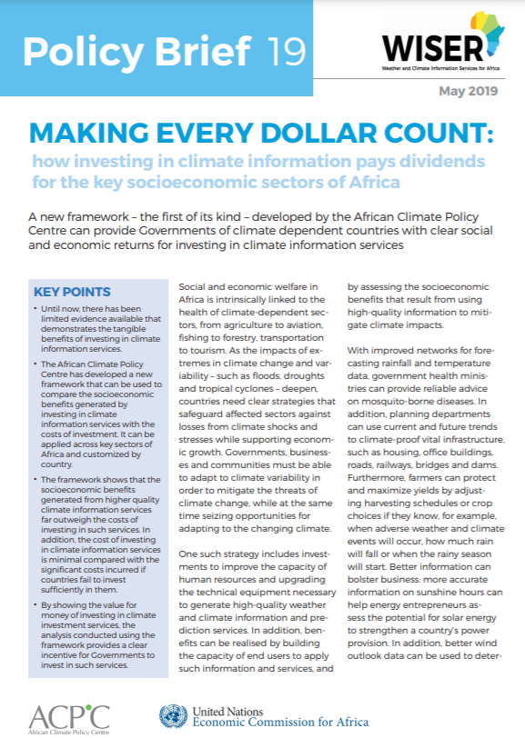 Policy Brief 19 : Making every dollar count