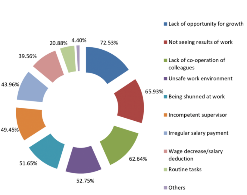 Figure 1: Factors that reduce staff motivation
