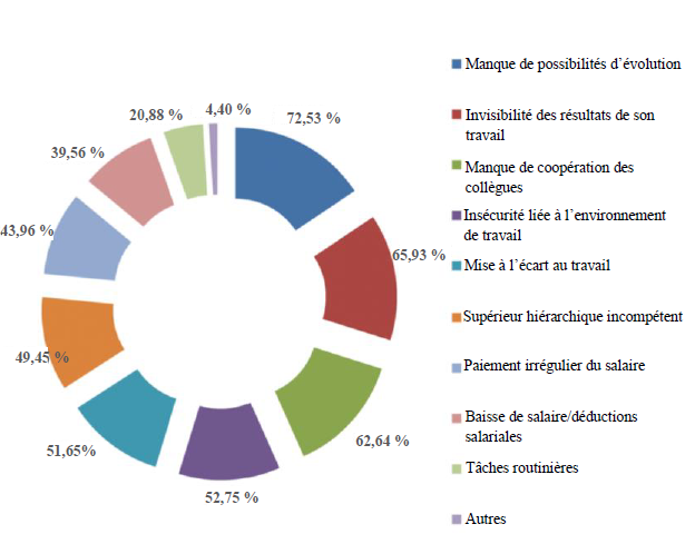 Fig 1 Facteurs de démotivation du personnel