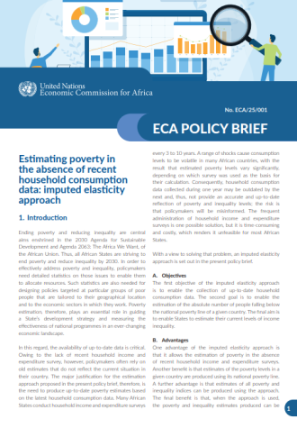 Estimating poverty in the absence of recent household consumption data: imputed elasticity approach