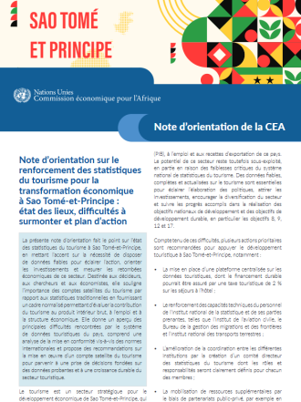 Note d’orientation sur le renforcement des statistiques du tourisme pour la transformation économique à Sao Tomé-et-Principe