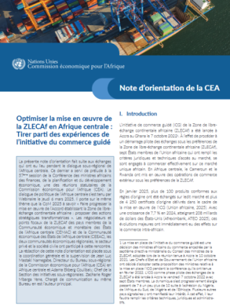 Optimiser la mise en œuvre de la ZLECAf en Afrique centrale : Tirer parti des expériences de l’initiative du commerce guidé