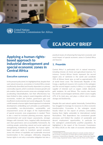 Applying a human rights-based approach to industrial development and special economic zones in Central Africa