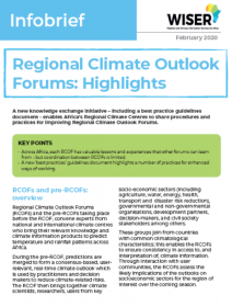Regional Climate Outlook Forums Highlights