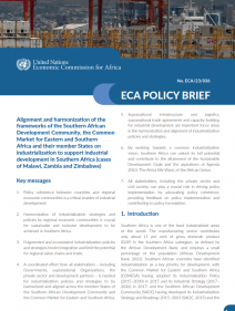 Alignment and harmonization of the frameworks of the Southern African Development Community, the common market for Eastern and Southern Africa and their member States on industrialization to support industrial development in Southern Africa (cases of Malawi, Zambia and Zimbabwe)