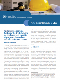 Appliquer une approche fondée sur les droits humains au développement industriel et aux zones économiques spéciales en Afrique centrale