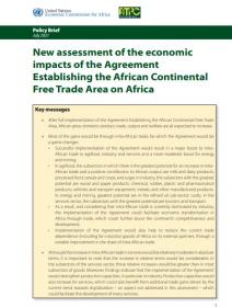New assessment of the economic impacts of the Agreement Establishing the African Continental Free Trade Area on Africa