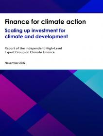 Finance for climate action: scaling up investment for climate and development