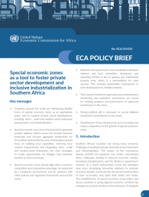 Special economic zones as a tool to foster private sector development and inclusive industrialization in Southern Africa