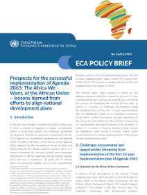 Prospects for the successful implementation of Agenda 2063