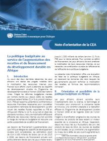 La politique budgétaire au service de l’augmentation des recettes et du financement du développement durable en Afrique