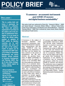 “E-commerce – an economic tool towards post-COVID-19 recovery and digital business sustainability”