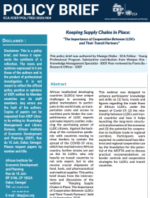 Keeping Supply Chains in Place: “The Importance of Cooperation Between LLDCs and Their Transit Partners”