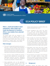 Micro-, small and medium-sized enterprises, value chains and trade development in Southern Africa: Case studies from selected countries