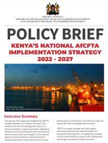 Policy brief: Kenya’s national AfCFTA implementation strategy 2022 - 2027