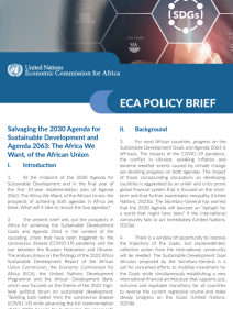 ECA Policy Brief - Salvaging the 2030 Agenda for Sustainable Development and Agenda 2063