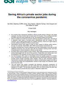 Saving Africa’s private sector jobs during the coronavirus pandemic