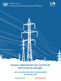 Examen réglementaire du marché de l'électricité au Sénégal : vers une attraction des investissements du secteur privé
