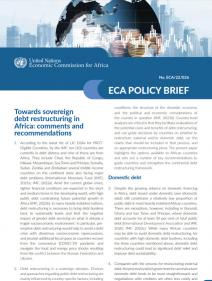 ECA Policy Brief - Towards sovereign debt restructuring in Africa: comments and recommendations