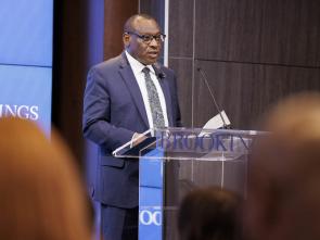 A conversation with the Executive Secretary at the Brookings Institution (Photo credit - Grant Ellis)