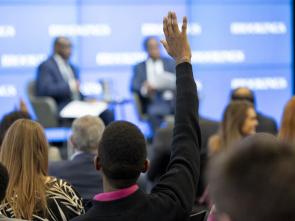 A conversation with the Executive Secretary at the Brookings Institution (Photo credit - Grant Ellis)