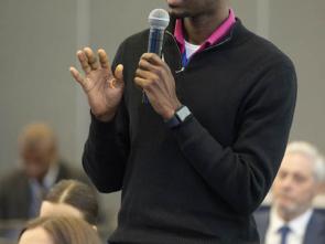 A conversation with the Executive Secretary at the Brookings Institution (Photo credit - Grant Ellis)