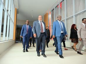 Visit to Africa Hall by Dennis Francis, President of the United Nations General Assembly