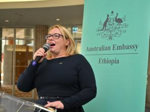 Official handover of the Africa Hall model to ECA by Australia Embassy