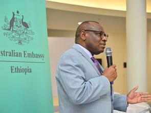 Official handover of the Africa Hall model to ECA by Australia Embassy