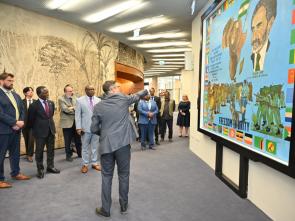 Official handover of the Africa Hall model to ECA by Australia Embassy