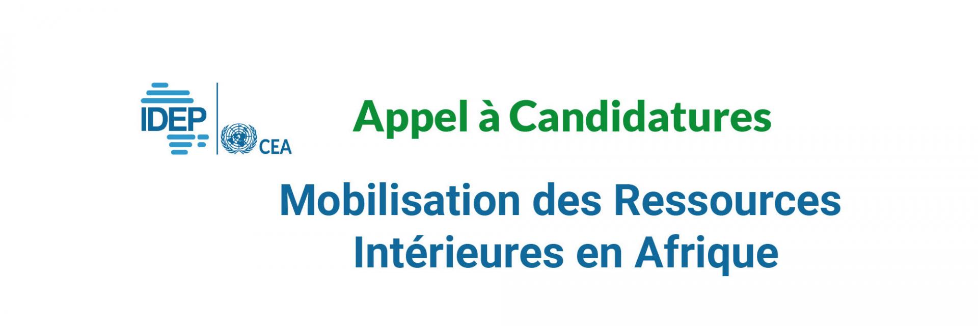 Appel à Candidatures - Mobilisation des Ressources Intérieures en Afrique