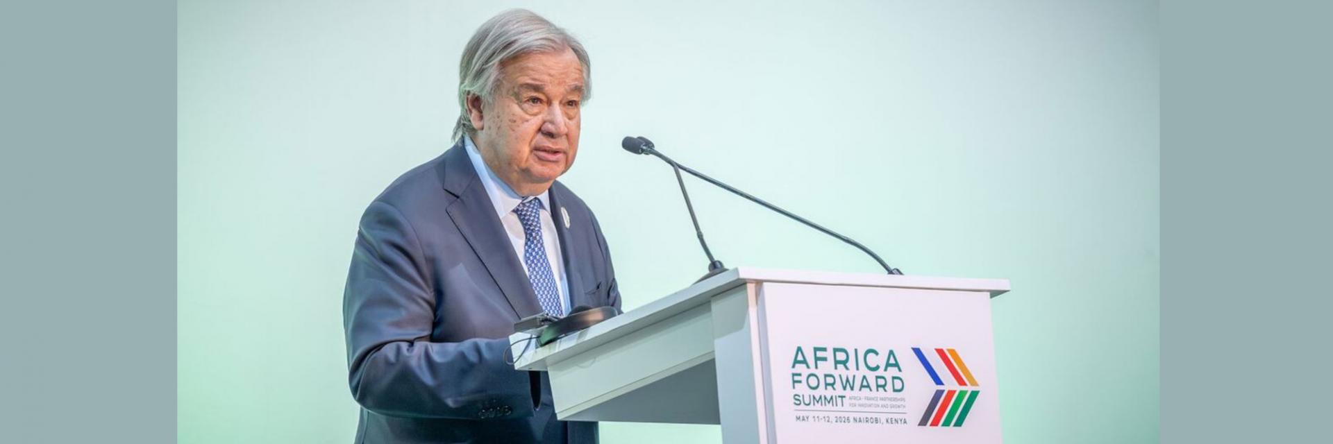 Guterres highlights Africa’s leadership in speech to summit in Nairobi