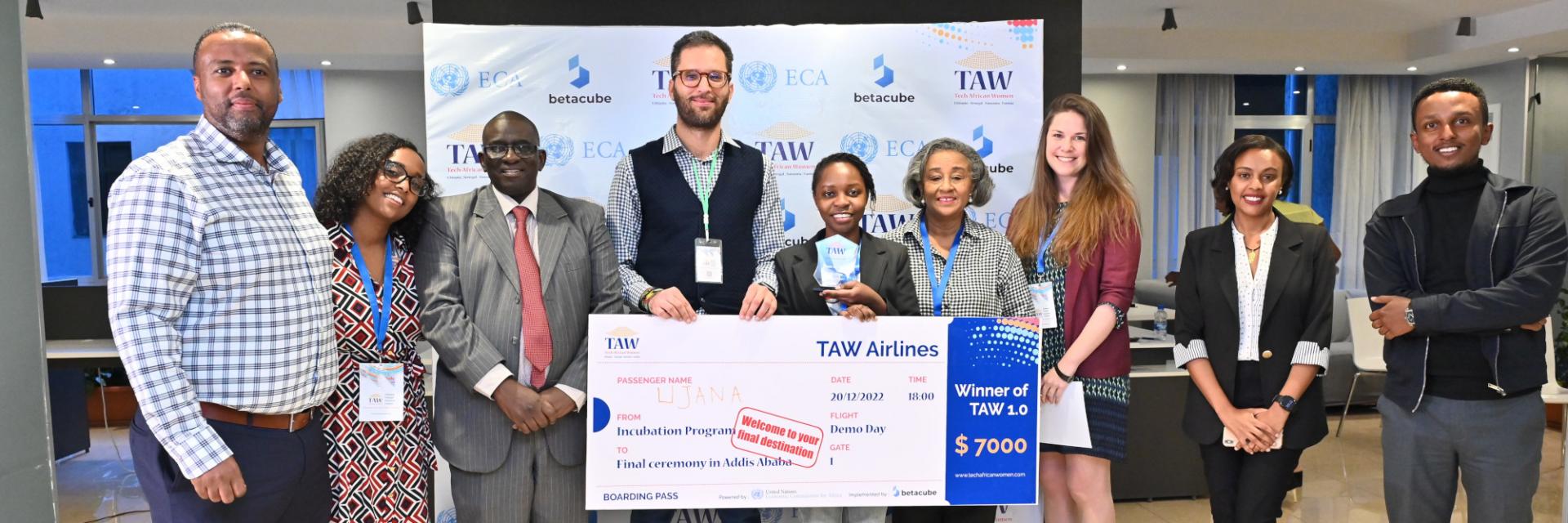 Tech African Women program (TAW) announces the winner during its first Demo Day in Addis Ababa, Ethiopia