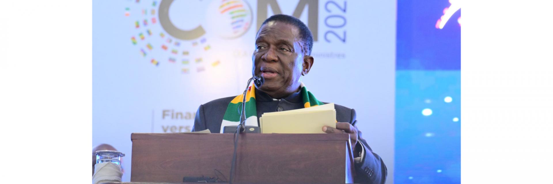 President Emmerson Mnangagwa calls for innovative, green investment strategies to foster Africa’s economic growth