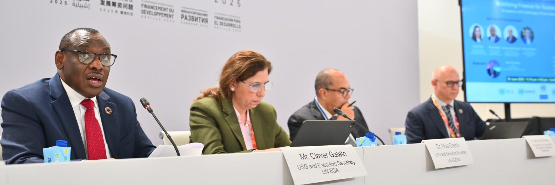 Statement by Mr. Claver Gatete at the FFD4 High-Level side event - Mobilizing finance for sustainable development