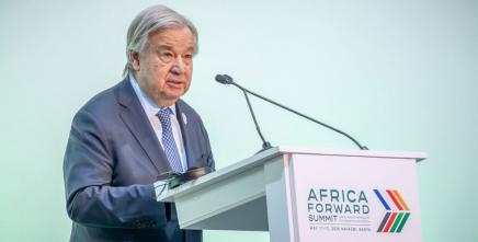 Guterres highlights Africa’s leadership in speech to summit in Nairobi