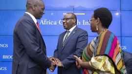 A conversation with the Executive Secretary at the Brookings Institution (Photo credit - Grant Ellis)